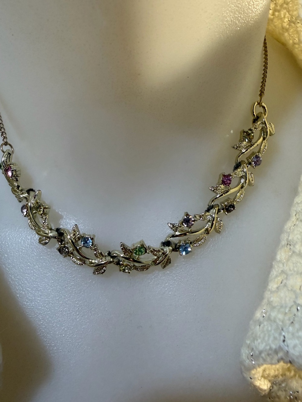 Vintage Multi Color Gem Necklace
